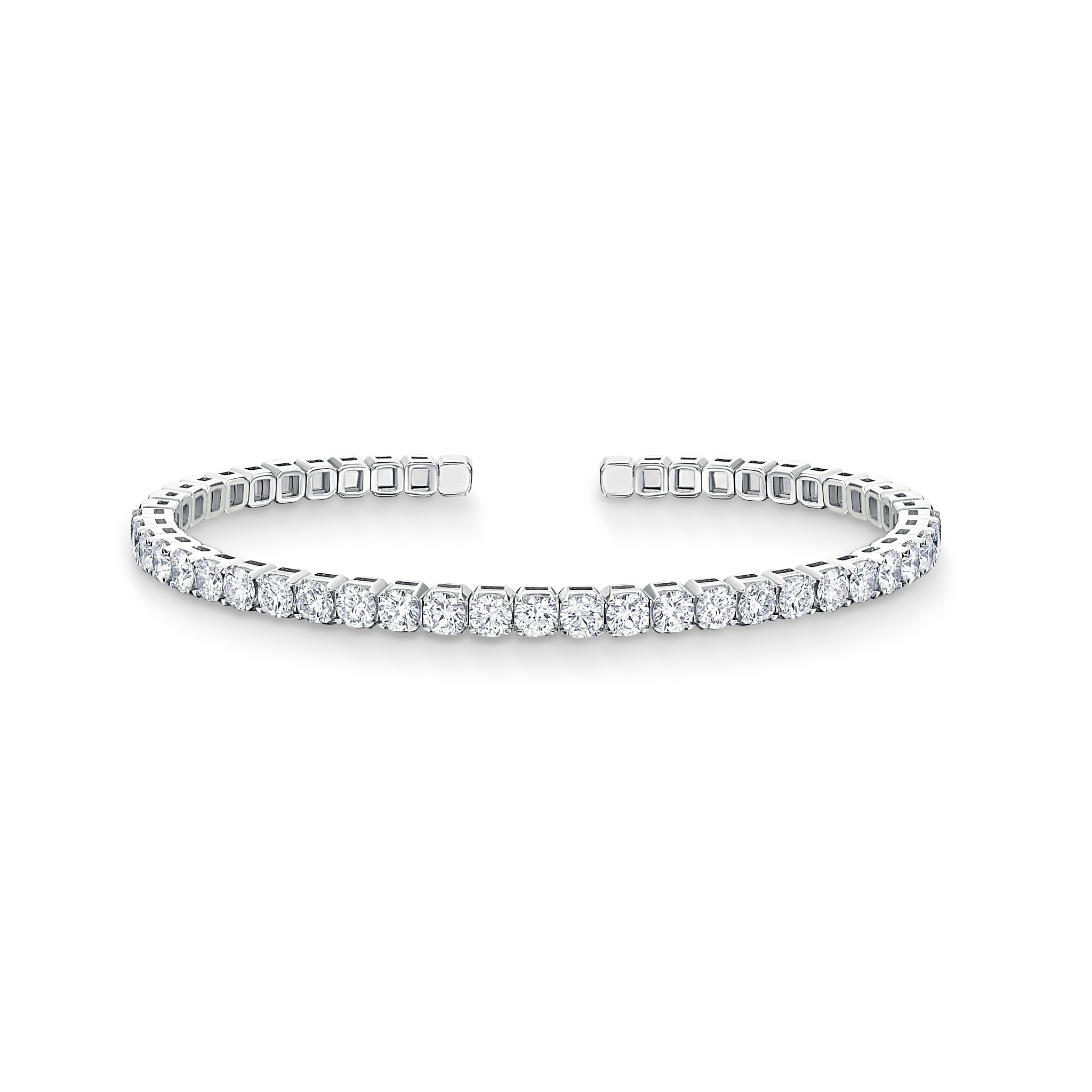 18k White Gold Diamond Flex Bangle