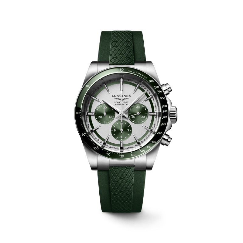 Stainless Steel Conquest Chronograph