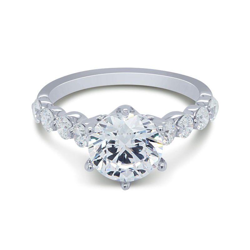 18K White Gold Diamond Ring Mounting