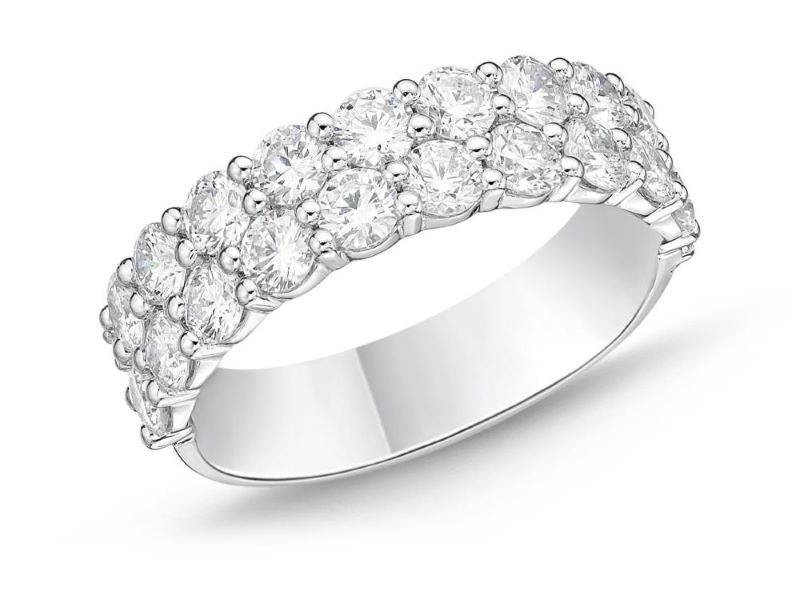18k White Gold Paramount 2 Row Diamond Ring
