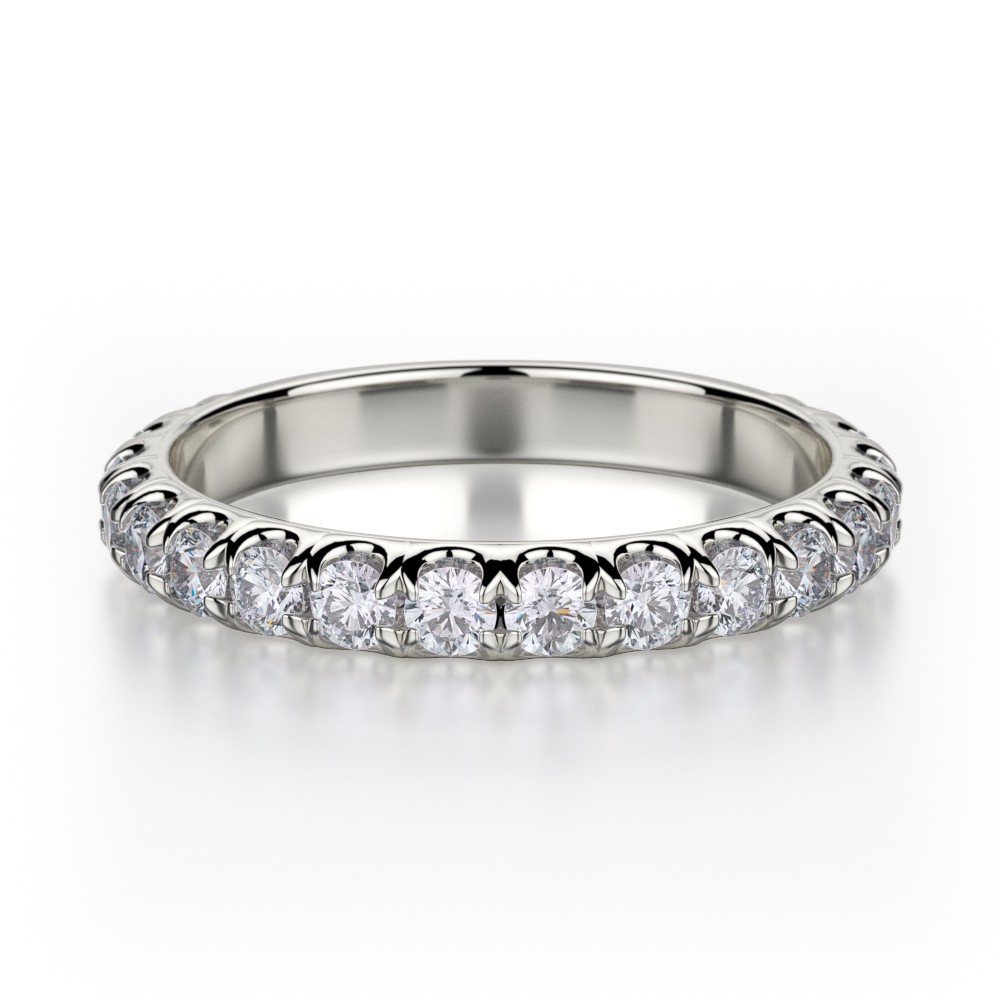 18k White Gold Diamond Band