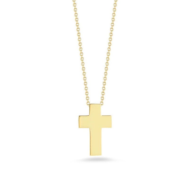 18k Yellow Gold Cross Necklace