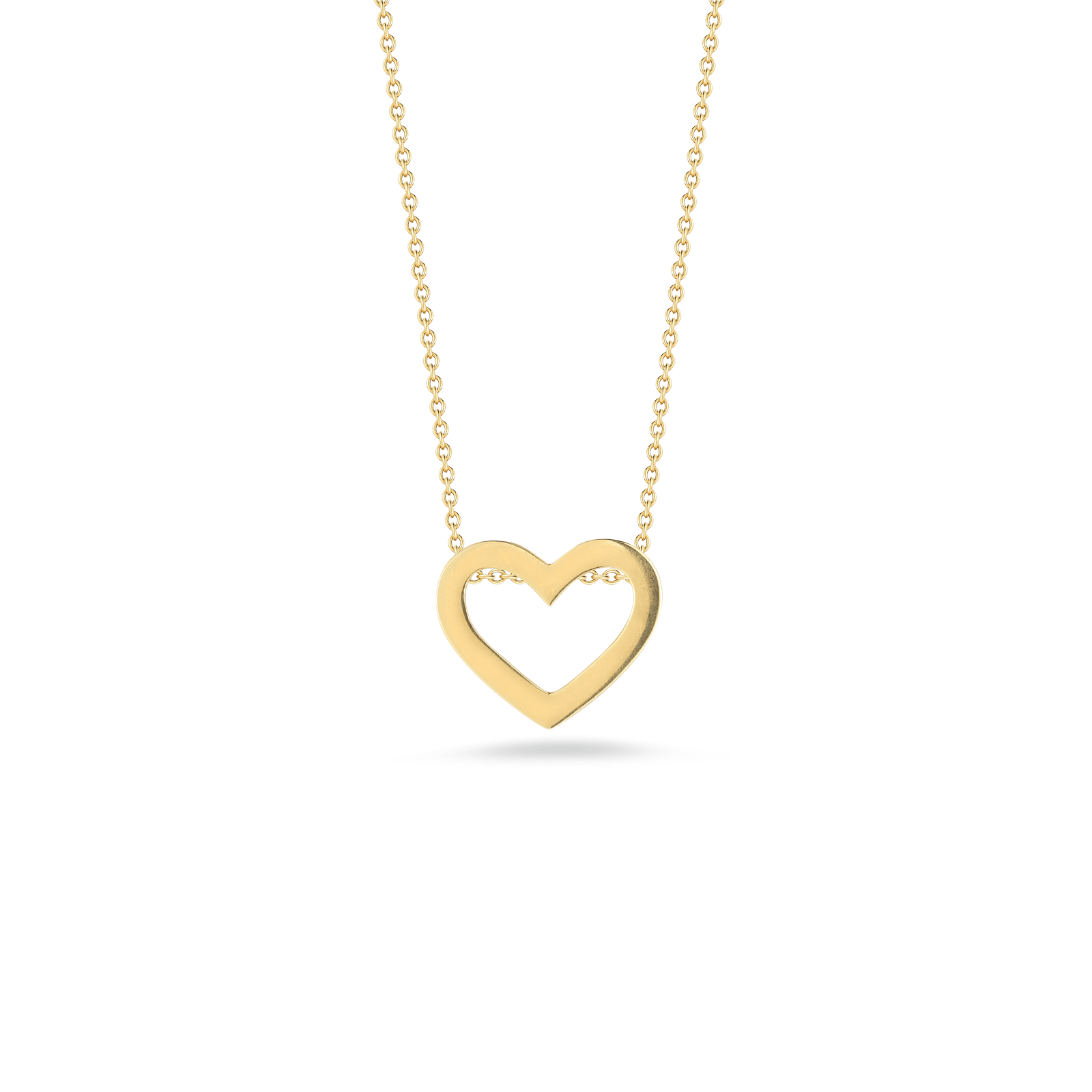 18K Yellow Gold Heart Pendant