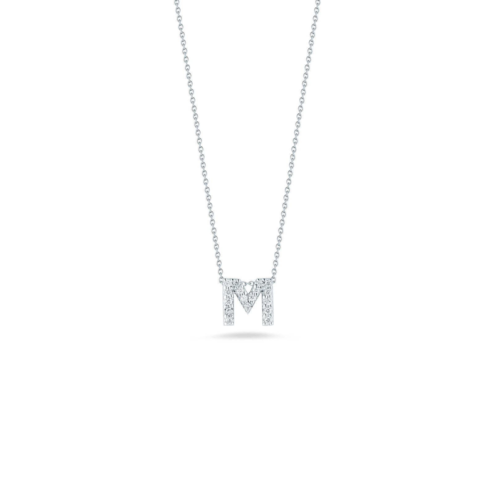 Love Letter 'M' Pendant with Diamonds