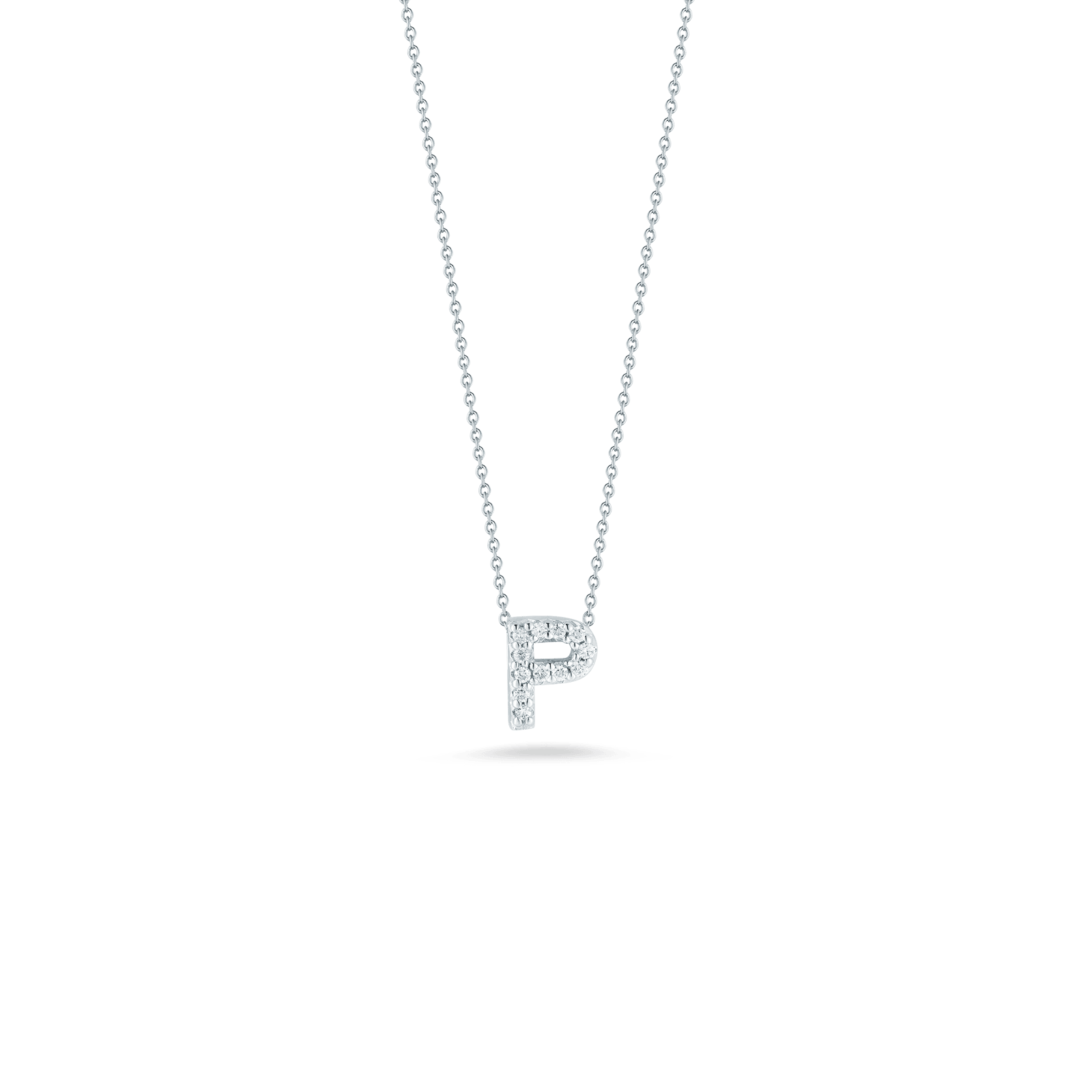 Love Letter 'P' Pendant with Diamonds