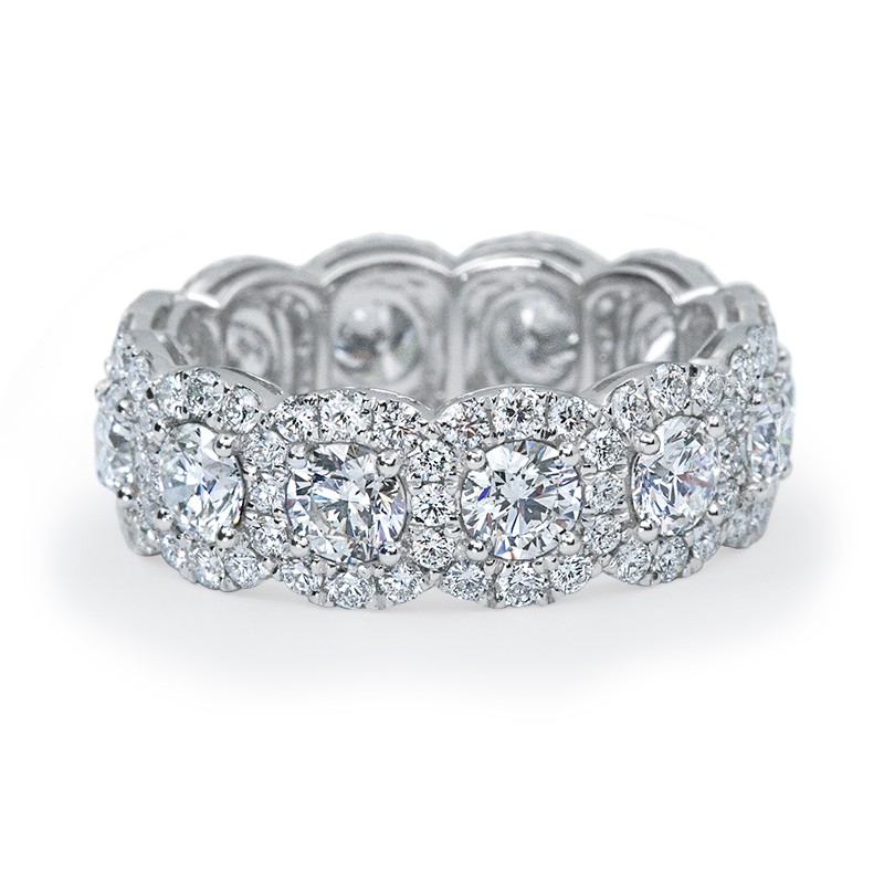 18k White Gold Diamond Eternity Band