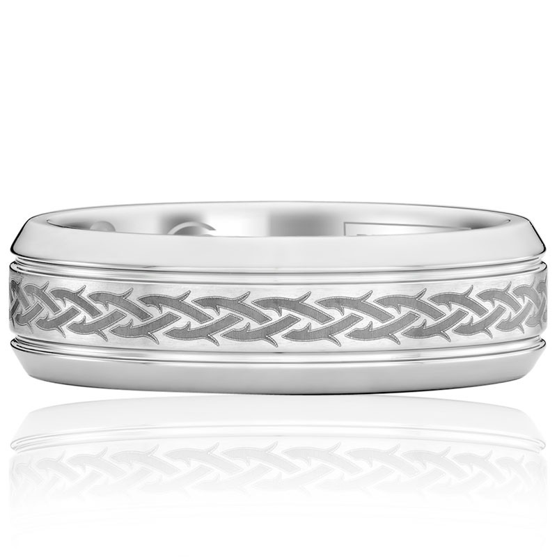 Cobalt Double Grooved Native Wedding Band
