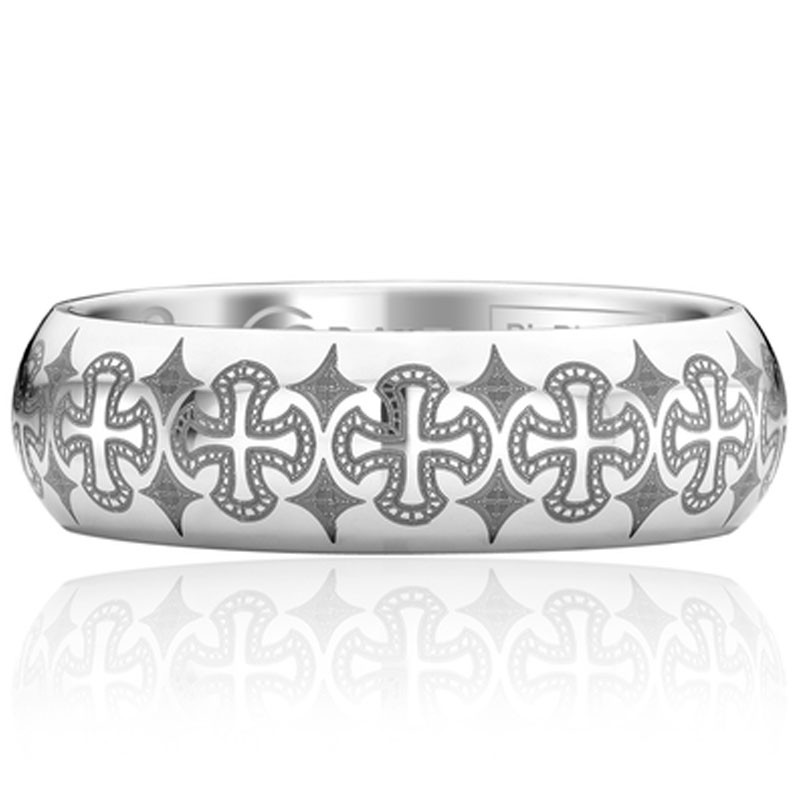 Cobalt Domed Devout Wedding Band