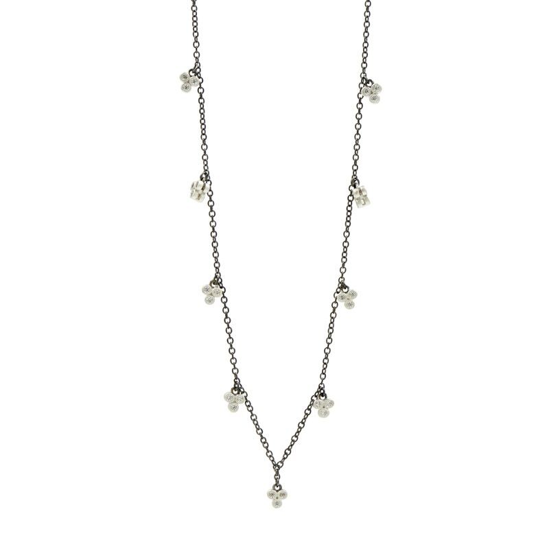 Silver & Black Silver Industrial Finish Chain Necklace