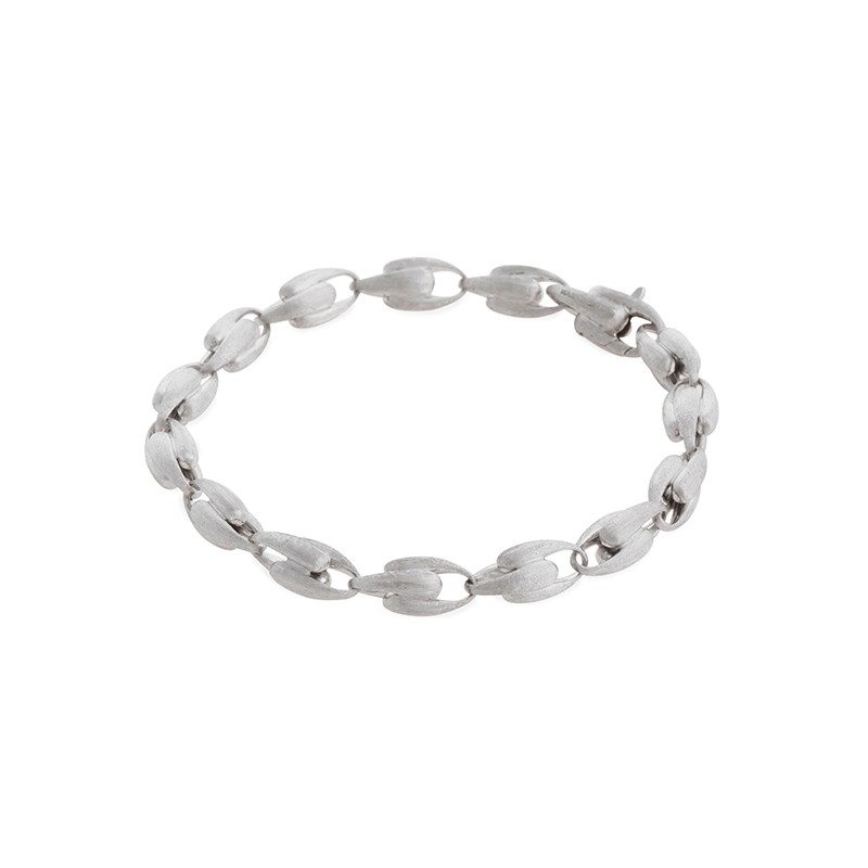 Lucia White Gold Small Link Bracelet 