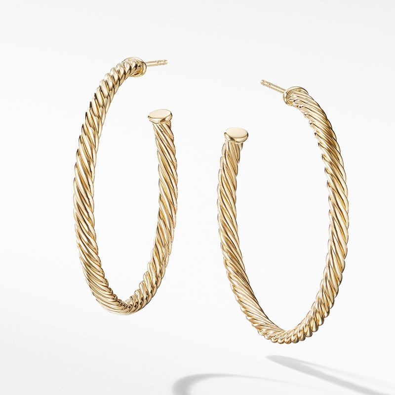 18k Yellow Gold Hoop Earrings