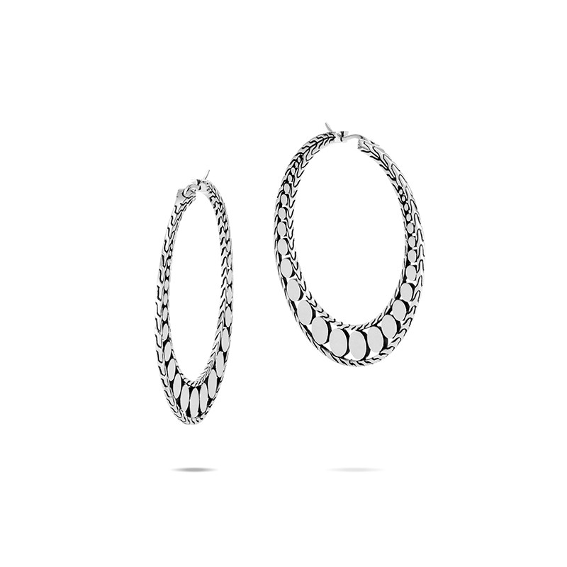 Dot Silver Small Hoop Earrings