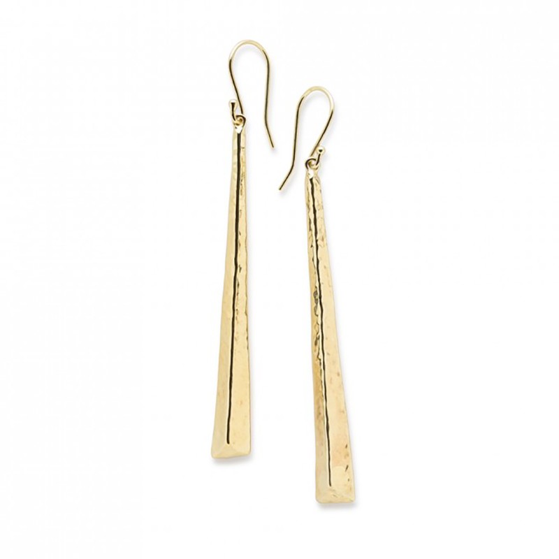 18K Classico Skinny Tapered Pyramid Earrings