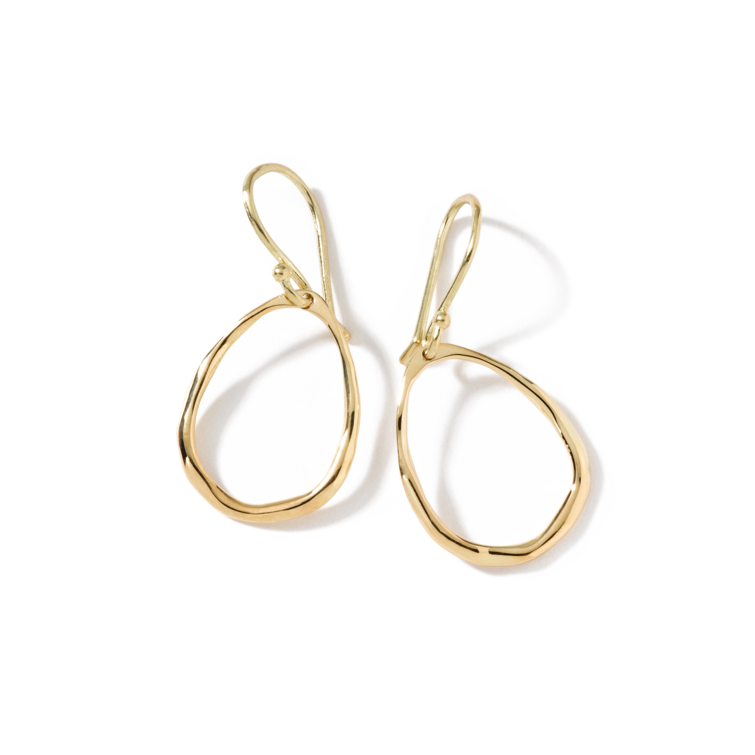 Mini Squiggle Teardrop Earrings in 18K Gold