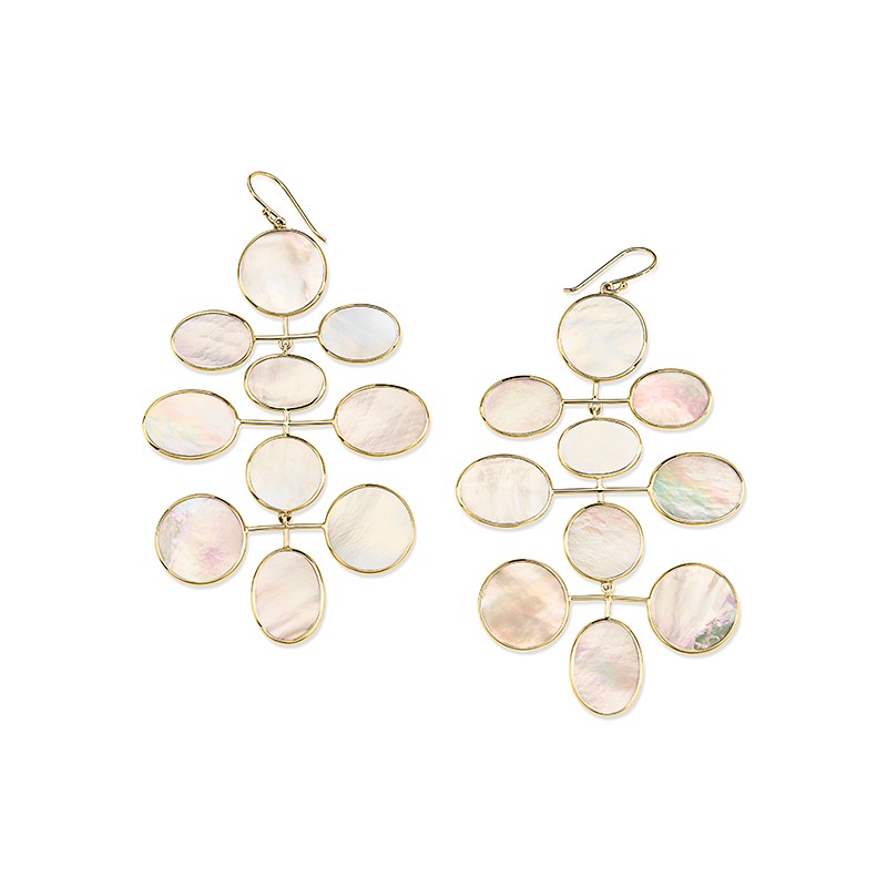 Large Mobile Oval Earrings in 18k Gold