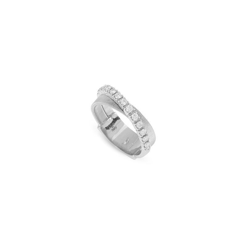 Masai White Gold Diamond Crossover Ring