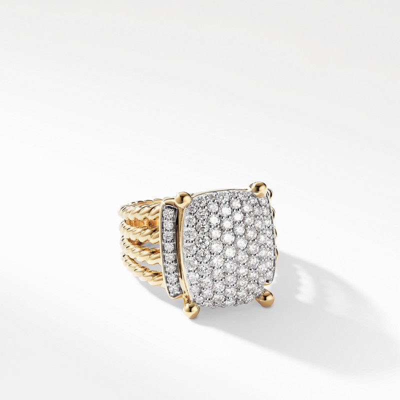 Wheaton Ring with Diamonds in Gold