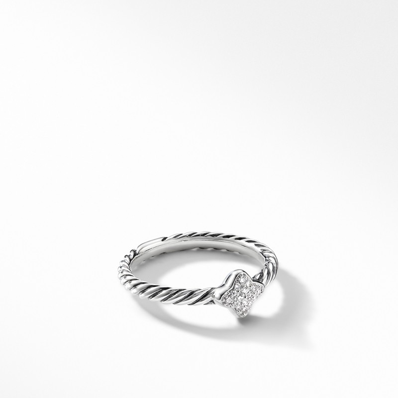 Quatrefoil Ring with Diamonds