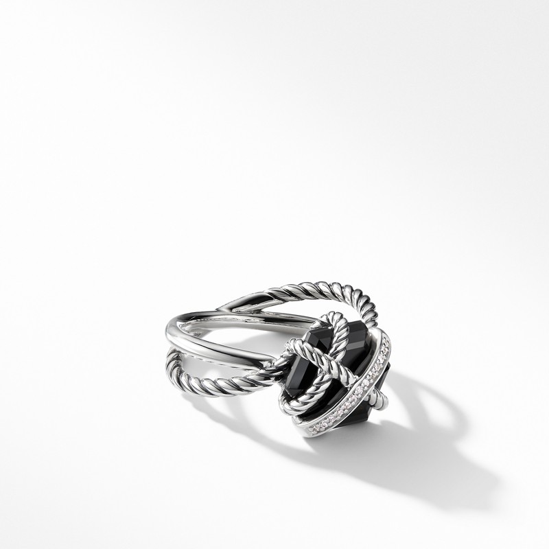 Ring with Black Onyx and Diamonds