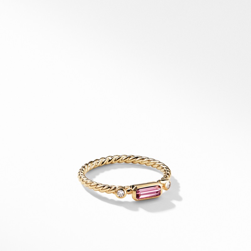 Novella Ring in Pink Tourmaline with Diamonds