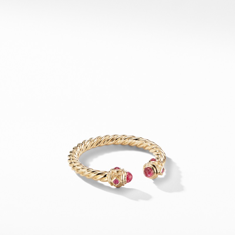 Renaissance Ring in 18K Gold with Rubies