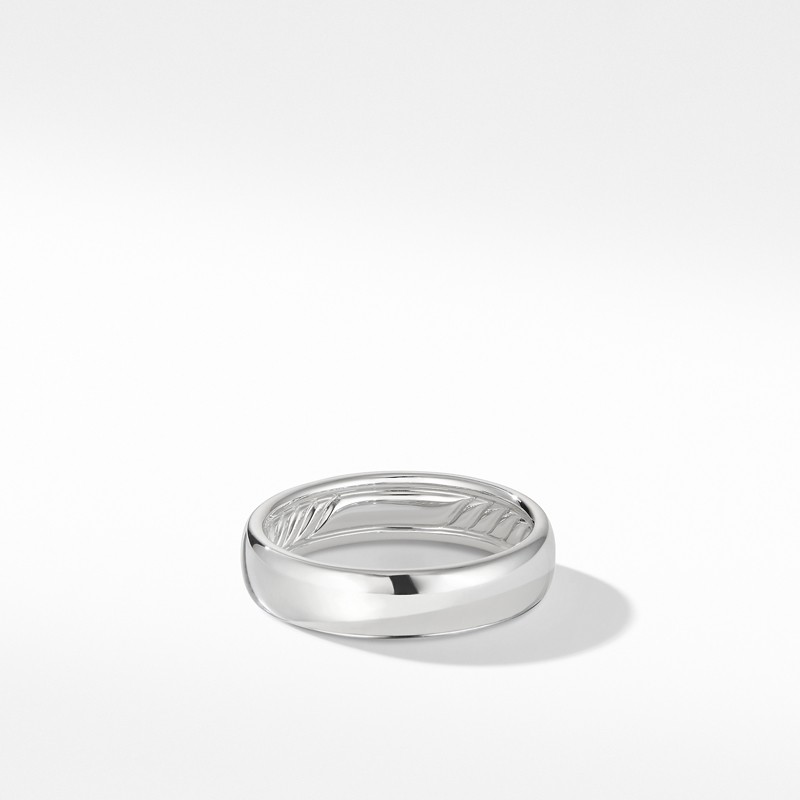 DY Classic Band Ring in 18K White Gold