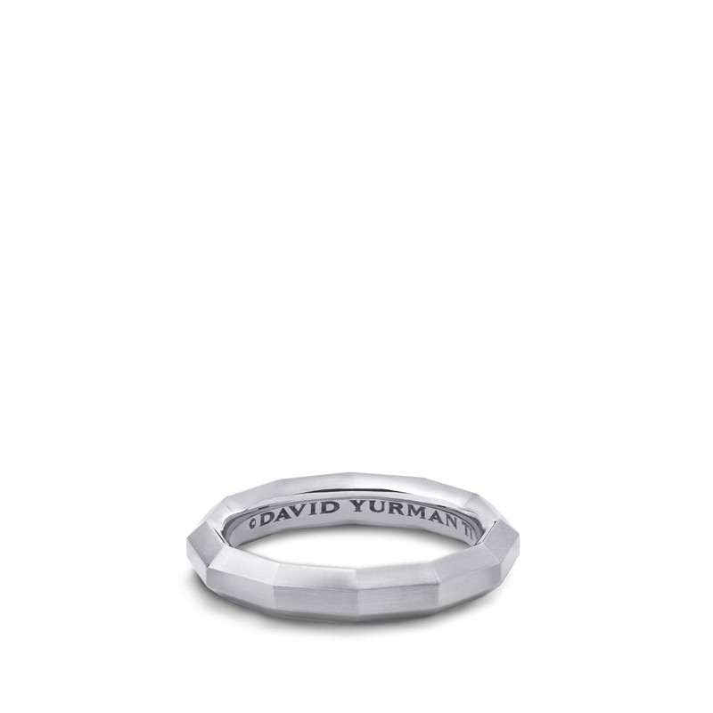 Faceted Band in Grey Titanium