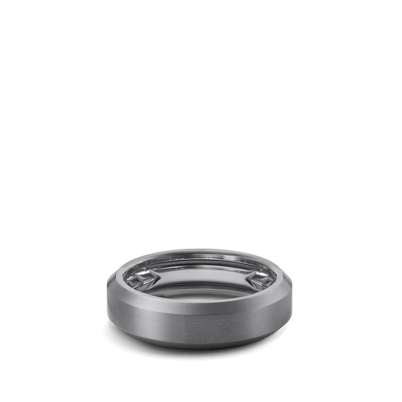 Beveled Band in Grey Titanium