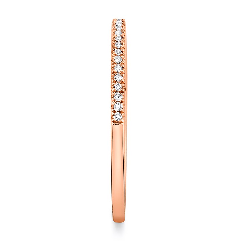Rose Gold and Diamond Thin Stack Ring