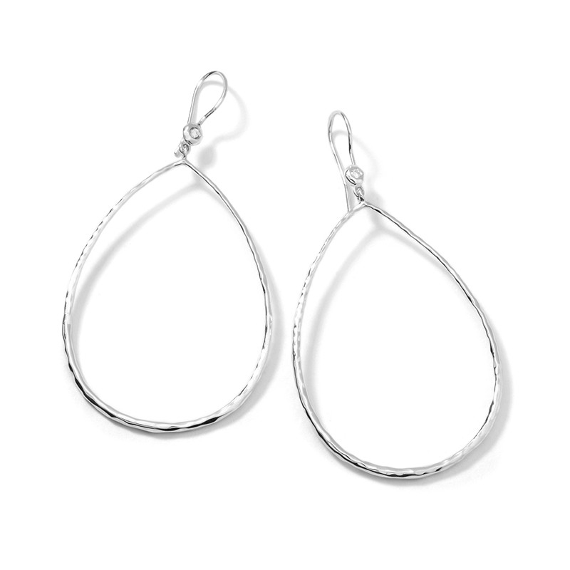 Stardust Hammered Teardrop Earrings