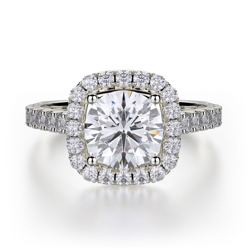 18k White Gold Prong Set Diamond Engagement Mounting