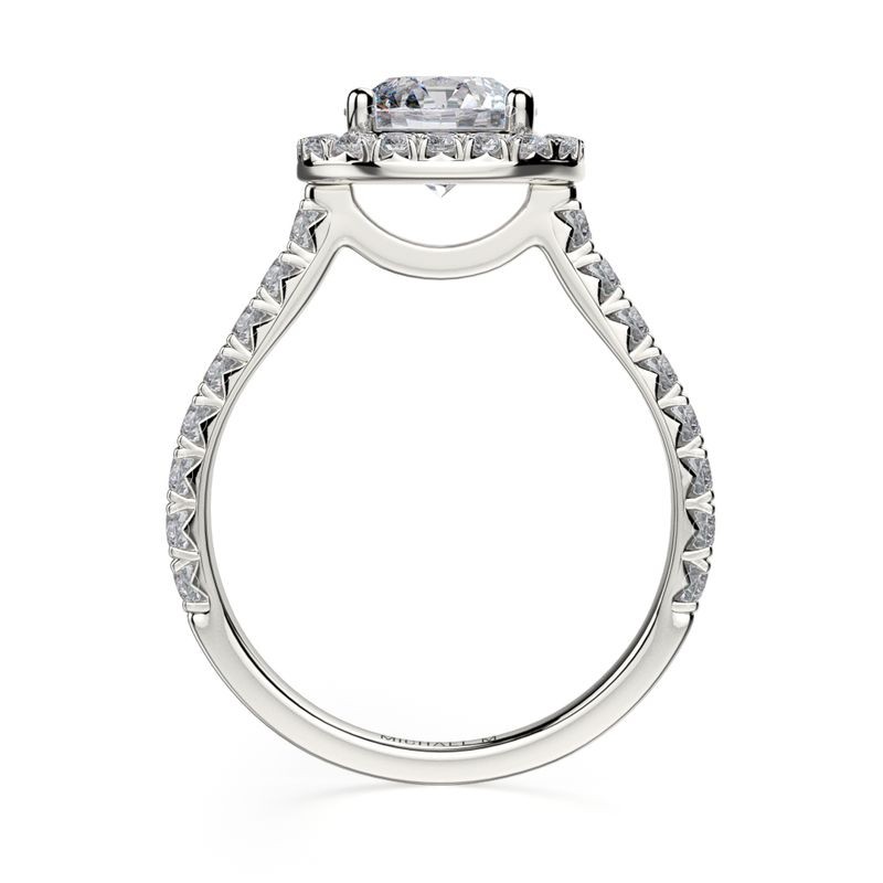 18k White Gold Prong Set Diamond Engagement Mounting