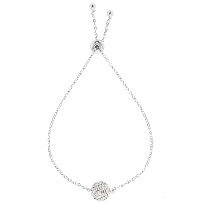 14k White Gold Infinity Slider Bracelet