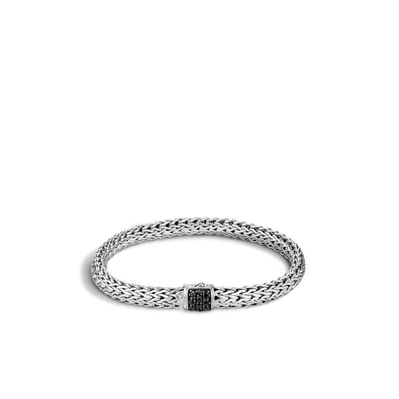 Classic Chain Bracelet with Black Sapphires