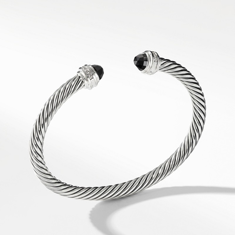 Cable Collection Cable Classic Collection® Bracelet with Black Onyx and Diamonds