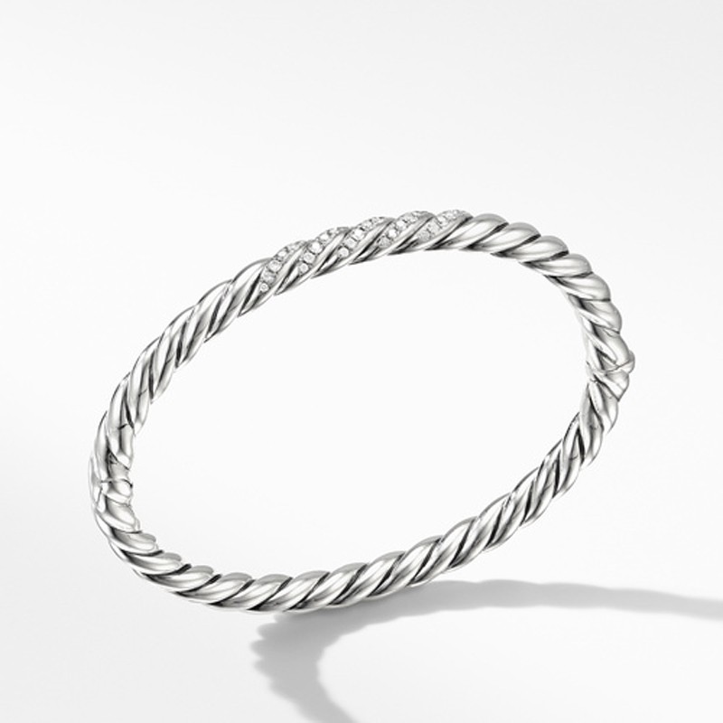 Stax Cable Bracelet with Diamonds