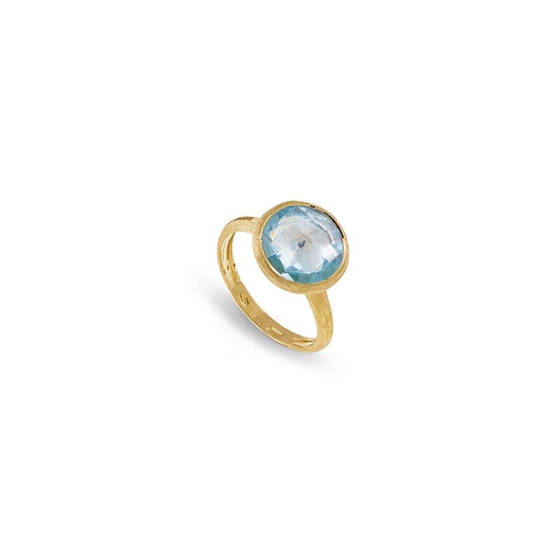 Yellow Gold Topaz Medium Stackable Ring