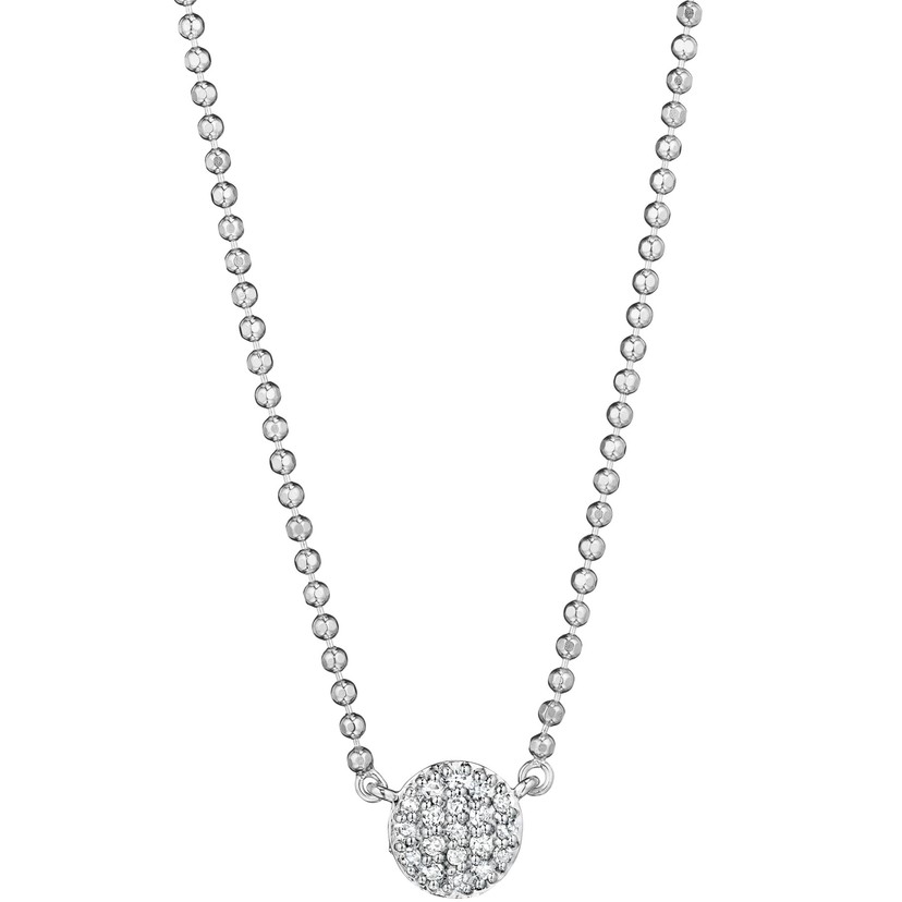 Micro White Gold Infinity Necklace