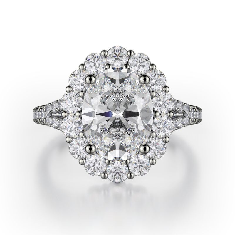 18k White Gold Defined Diamond Engagement Mounting