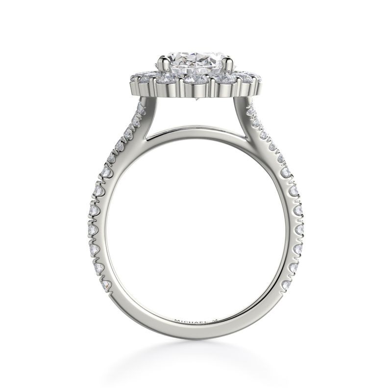 18k White Gold Defined Diamond Engagement Mounting