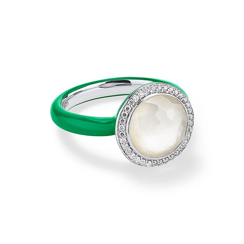 Carnevale Ring in Sterling Silver with Diamonds