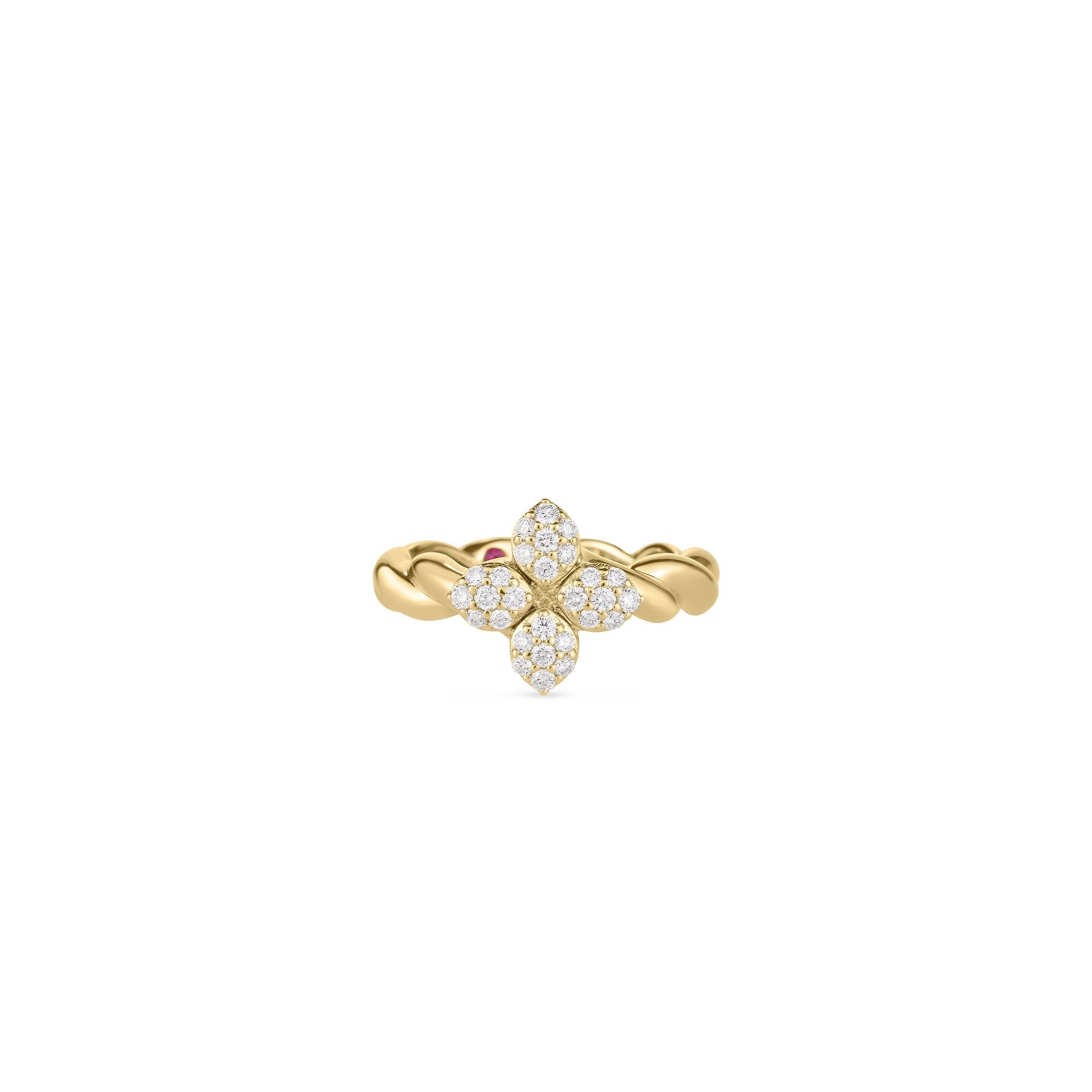 18K Yellow Gold Love in Verona Diamond Twist Ring