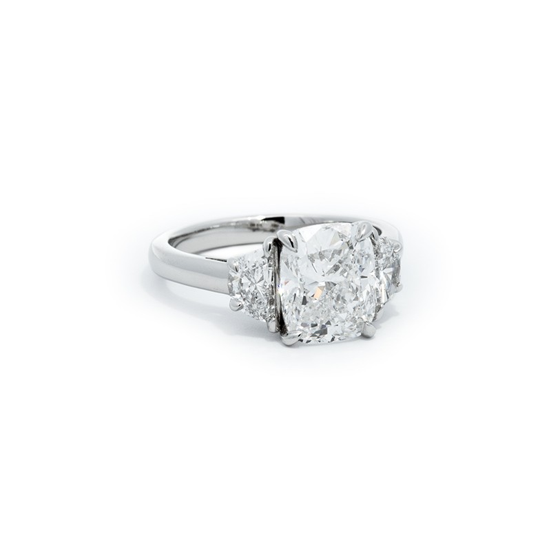 Platinum 3 Stone Diamond Engagement Ring