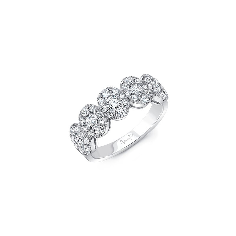 14K White Gold Diamond Oval Ring