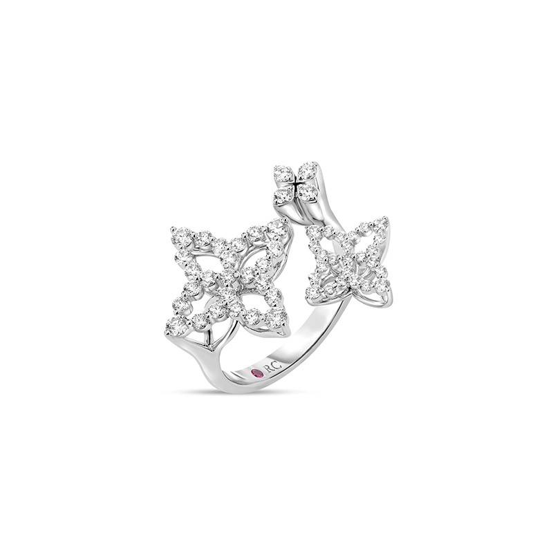 DIAMOND PRINCESS TRIPLE FLOWER RING