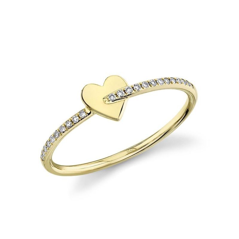 14k Yellow Gold Heart Ring