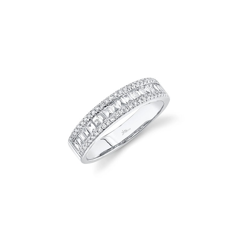 White Gold Diamond Baguette Band