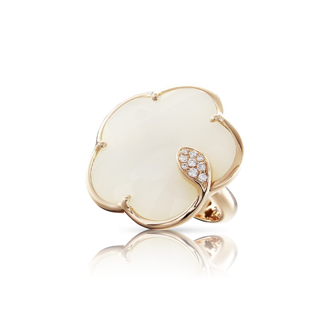 18k Rose Gold Doublet Diamond Ring