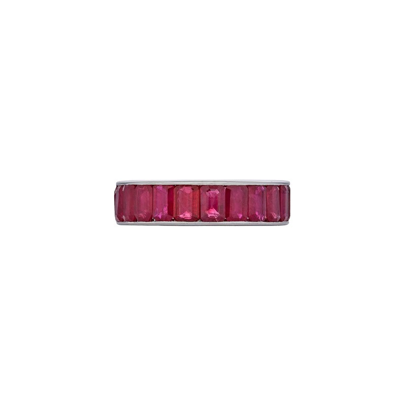 18K White Gold Ruby Eternity  Ring