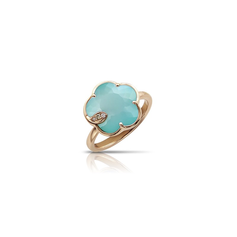 Pasquali Bruni Moonstone Doublet Flower Ring